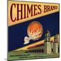 Chimes Brand - Tulare, California - Citrus Crate Label-Lantern Press-Mounted Art Print