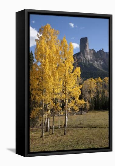 Chimney Peak and Courthouse Mountains in the Uncompahgre National Forest, Colorado-Joseph Sohm-Framed Stretched Canvas