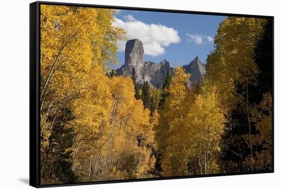 Chimney Peak and Courthouse Mountains in the Uncompahgre National Forest, Colorado-Joseph Sohm-Framed Stretched Canvas
