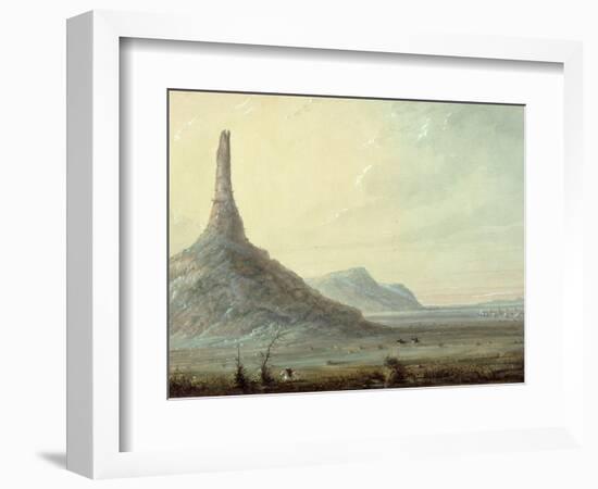 Chimney Rock, 1837-Alfred Jacob Miller-Framed Giclee Print