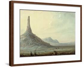 Chimney Rock, 1837-Alfred Jacob Miller-Framed Giclee Print