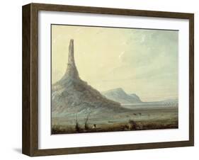 Chimney Rock, 1837-Alfred Jacob Miller-Framed Giclee Print