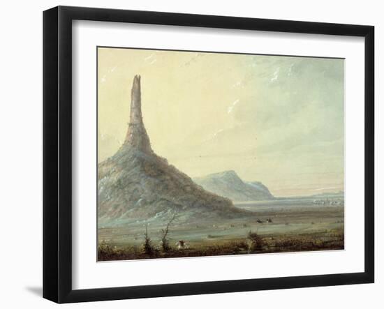 Chimney Rock, 1837-Alfred Jacob Miller-Framed Giclee Print