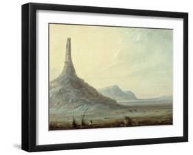 Chimney Rock, 1837-Alfred Jacob Miller-Framed Giclee Print