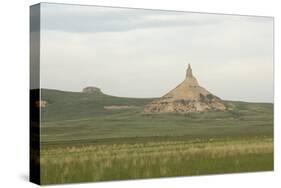 Chimney Rock, a Landmark on the Oregon Trail, Nebraska-null-Stretched Canvas