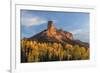 Chimney Rock and Courthouse Mountain , the Uncompahgre National Forest, Colorado-Chuck Haney-Framed Photographic Print