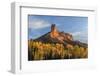 Chimney Rock and Courthouse Mountain , the Uncompahgre National Forest, Colorado-Chuck Haney-Framed Photographic Print