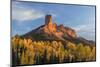 Chimney Rock and Courthouse Mountain , the Uncompahgre National Forest, Colorado-Chuck Haney-Mounted Photographic Print