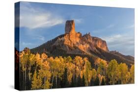 Chimney Rock and Courthouse Mountain , the Uncompahgre National Forest, Colorado-Chuck Haney-Stretched Canvas