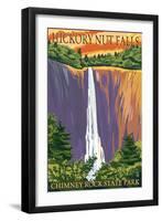 Chimney Rock State Park, NC - Hickory Nut Falls-Lantern Press-Framed Art Print