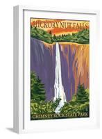 Chimney Rock State Park, NC - Hickory Nut Falls-Lantern Press-Framed Art Print