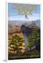 Chimney Rock State Park, NC - View from Top-Lantern Press-Framed Art Print