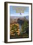 Chimney Rock State Park, NC - View from Top-Lantern Press-Framed Art Print