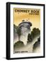 Chimney Rock State Park, North Carolina - Chimney Rock - Lithograph Style-Lantern Press-Framed Art Print