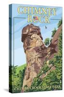 Chimney Rock State Park, North Carolina-Lantern Press-Stretched Canvas