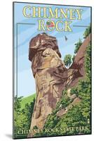 Chimney Rock State Park, North Carolina-Lantern Press-Mounted Art Print