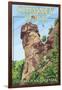 Chimney Rock State Park, North Carolina-Lantern Press-Framed Art Print