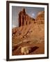 Chimney Rock With Storm Clouds, Capitol Reef National Park, Utah, USA-null-Framed Photographic Print