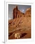 Chimney Rock With Storm Clouds, Capitol Reef National Park, Utah, USA-null-Framed Photographic Print