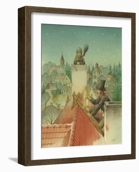 Chimney-Sweep Christmas 02, 2001-Kestutis Kasparavicius-Framed Giclee Print