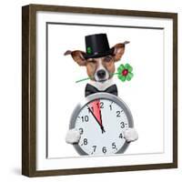 Chimney Sweeper Dog Watch Clock-Javier Brosch-Framed Photographic Print