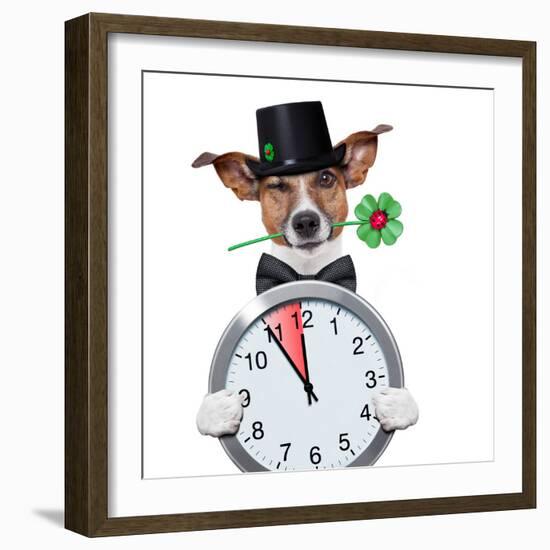 Chimney Sweeper Dog Watch Clock-Javier Brosch-Framed Photographic Print