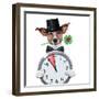 Chimney Sweeper Dog Watch Clock-Javier Brosch-Framed Photographic Print