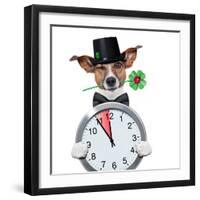 Chimney Sweeper Dog Watch Clock-Javier Brosch-Framed Photographic Print