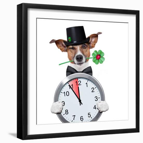 Chimney Sweeper Dog Watch Clock-Javier Brosch-Framed Photographic Print