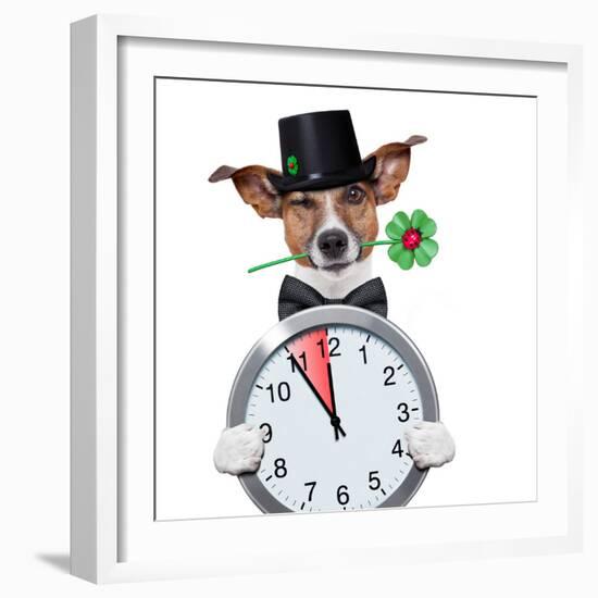 Chimney Sweeper Dog Watch Clock-Javier Brosch-Framed Photographic Print