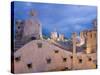 Chimneys and Rooftop, Casa Mila, La Pedrera in the Evening, Barcelona, Catalonia, Spain, Europe-Martin Child-Stretched Canvas