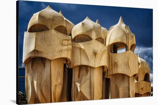 Chimneys Of La Pedrera-George Oze-Stretched Canvas