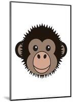 Chimp - Animaru Cartoon Animal Print-Animaru-Mounted Giclee Print