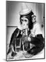 Chimpanzee at Twycross Zoo 1988-Staff-Mounted Premium Photographic Print
