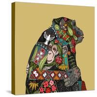 Chimpanzee Love Biscuit-Sharon Turner-Stretched Canvas