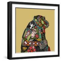 Chimpanzee Love Biscuit-Sharon Turner-Framed Art Print