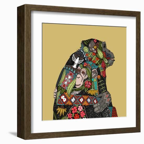 Chimpanzee Love Biscuit-Sharon Turner-Framed Art Print