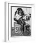 Chimpanzee Reading Newspaper-Bettmann-Framed Premium Photographic Print