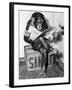 Chimpanzee Reading Newspaper-Bettmann-Framed Premium Photographic Print