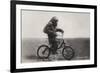 Chimpanzee Titine Riding a Bicycle at the Zoo in Berlin-null-Framed Giclee Print