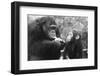 Chimpanzee with Her Young-null-Framed Photographic Print