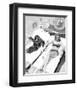 Chimpanzee & Woman Sunbathing-null-Framed Premium Giclee Print