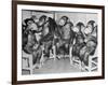 Chimpanzees Drinking Milk-null-Framed Photographic Print