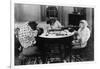 Chimpanzees Play Mahjong-null-Framed Photographic Print