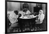 Chimpanzees Play Mahjong-null-Framed Photographic Print