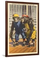 Chimps in Zoo, Detroit, Michigan-null-Framed Art Print