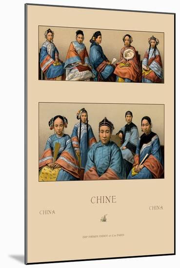 Chin Manchu Women-Racinet-Mounted Art Print