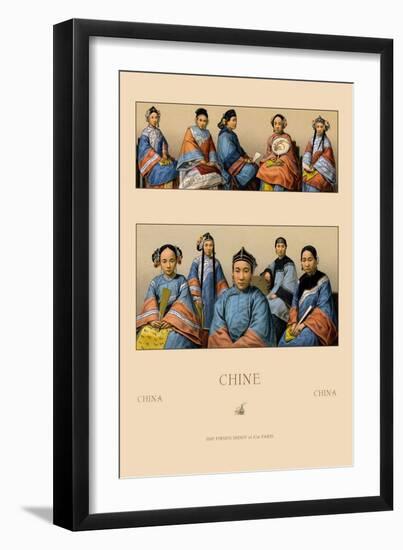 Chin Manchu Women-Racinet-Framed Art Print