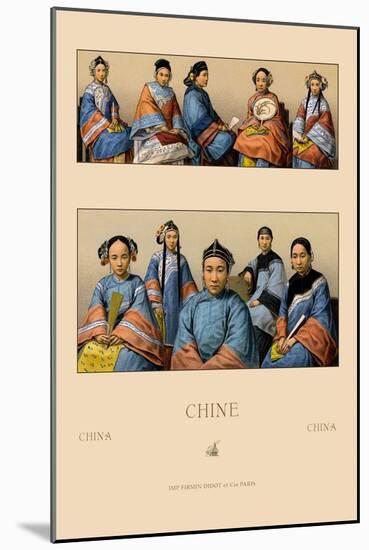 Chin Manchu Women-Racinet-Mounted Art Print