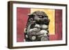 China 10MKm2 Collection - Asian Sculpture of a Stone Lion-Philippe Hugonnard-Framed Photographic Print